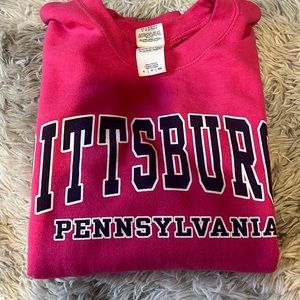 Comfy hot pink Pittsburgh Pennsylvania crewneck